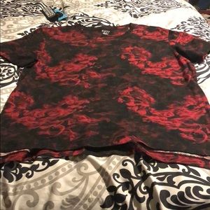 Askya XL shirt red and black